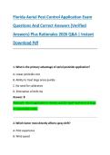 Florida Aerial Pest Control Application Exam &NewLine;Questions And Correct Answers &lpar;Verified &NewLine;Answers&rpar; Plus Rationales 2026 Q&A &vert; Instant &NewLine;Download Pdf