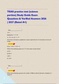 TEAS practice test &lpar;science portion&rpar; Study Guide Exam Questions & Verified Answers 2026 &vert; 2027 &lpar;Rated A&plus;&rpar;&NewLine;&NewLine;  