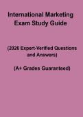 International Marketing &ndash; Global Strategies&comma; Concepts & Exam Study Guide 2026