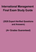 International Management Final Exam Study Guide &ndash; Complete Revision & Practice Notes 2026