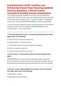 CLEST Basic Law Enforcement Auxiliary Exam Study Guide 2026&sol;2027 &vert; Accurate Questions & Detailed Verified Answers