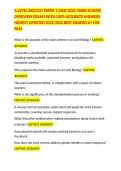 A-LEVEL BIOLOGY PAPER 1 JUNE 2025 MARK SCHEME OVERVIEW EXAMS WITH 100&percnt; ACCURATE ANSWERS NEWEST UPDATED 2025&sol;2026 BEST GRADED A&plus; FOR PASS