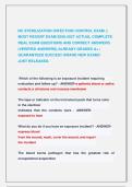 NC STERILIZATION &sol;INFECTION CONTROL EXAM &vert;&vert; &NewLine;MOST RECENT EXAM 2026-2027 ACTUAL COMPLETE &NewLine;REAL EXAM QUESTIONS AND CORRECT ANSWERS &NewLine;&lpar;VERIFIED ANSWERS&rpar; ALREADY GRADED A&plus; &vert; &NewLine;GUARANTEED SUCCES&excl;&excl; BRAND NEW EXAM&excl;&excl;               &NewLine;JUST RELEASED&period; 