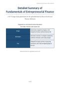 Summary Fundamentals of Entrepreneurial Finance -  323062-M-6