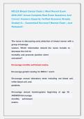 NCLEX Breast Cancer Exam &vert;&vert; Most Recent Exam            &NewLine;2026-2027 Actual Complete Real Exam Questions And &NewLine;Correct Answers &lpar;Expertly Verified Answers&rpar; Already &NewLine;Graded A&plus; &vert; Guaranteed Success&excl;&excl; Newest Exam &vert; Just &NewLine;Released&excl;&excl; 