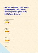 Nursing ATI TEAS 7 Test &vert; Exam Questions with 100&percnt; Correct Answers &vert; Latest Update 2026 &vert; 2027 &lpar;Rated Grade A&plus;&rpar;&NewLine;&NewLine;  