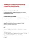 TCOLE Basic Jailer Course Exam Questions with Verified Detailed Answers&vert; 2026&sol;27 Updated
