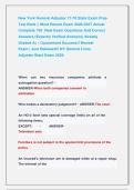 New York General Adjuster 17-70 State Exam Prep &NewLine;Test Bank &vert;&vert; Most Recent Exam 2026-2027 Actual &NewLine;Complete 750  Real Exam Questions And Correct &NewLine;Answers &lpar;Expertly Verified Answers&rpar; Already  &NewLine;Graded A&plus; &vert; Guaranteed Success&excl;&excl; Newest                    &NewLine;