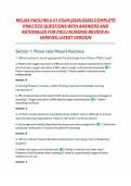 RELIAS PACU RN A V1 EXAM &lpar;2025&sol;2026&rpar; COMPLETE PRACTICE QUESTIONS WITH ANSWERS AND RATIONALES FOR PACU NURSING REVIEW A&plus; VERIFIED LATEST VERSION
