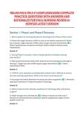 Relias PACU RN A v1 Exam &lpar;2025&sol;2026&rpar; Complete Practice Questions with Answers and Rationales for PACU Nursing Review