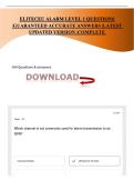 ELITECEU ALARM LEVEL 1 QUESTIONS &vert;GUARANTEED ACCURATE ANSWERS &vert;LATEST UPDATED VERSION &vert;COMPLETE 
