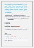 New York State Auto Damage and Theft quiz 17-71 &NewLine;Exam &vert;&vert; Most Recent Exam 2026-2027 Actual &NewLine;Complete Real Exam Questions And Correct &NewLine;Answers &lpar;Expertly Verified Answers&rpar; Already &NewLine;Graded A&plus; &vert; Guaranteed Success&excl;&excl; Newest Exam &vert; &NewLine;Just Released&excl;&excl;