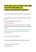 CFCM NCMA STUDY MATERIAL QUIZ ITEMS&NewLine;SOLUTIONS EXPLAINED 2026&NewLine;COMPILATION RESOURCE GRADED A&plus;