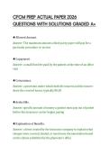 CFCM PREP ACTUAL PAPER 2026&NewLine;QUESTIONS WITH SOLUTIONS GRADED A&plus;