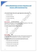 NFHS Volleyball Exam Version 4 Questions and Answers 100&percnt; Guaranteed Pass