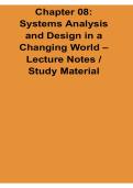 Chapter 08 Systems Analysis and Design in a Changing World Lecture Notes Study Material 2025&sol; 2026