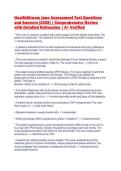 HealthStream Jane Assessment Test Questions&NewLine;and Answers &lpar;2026&rpar; &vert; Comprehensive Review&NewLine;with Detailed Rationales &vert; A&plus; Verified