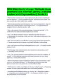 WGU D669 Early Literacy Methods Exam&NewLine;Questions and Answers &lpar;2026&rpar; &vert; Updated&NewLine;Review with Explanations &vert; Grade A&plus;&NewLine;