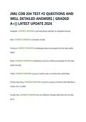 JMU COB 204 TEST &num;2 QUESTIONS AND &NewLine;WELL DETAILED ANSWERS &vert; GRADED &NewLine;A&plus;&vert;&vert; LATEST UPDATE 2026 