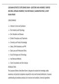 LOUISIANA ESTHETICS STATE BOARD EXAM &ndash; QUESTIONS AND ANSWERS &vert; VERIFIED&NewLine;AND WELL DETAILED ANSWERS &vert; PLUS RATIONALES &vert; GUARANTEED PASS &vert; LATEST&NewLine;EXAM UPDATE