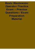 Basic Wastewater Operator Practice Exam Practice Questions Exam Preparation Material 2025&sol; 2026
