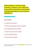D545 Healthcare Administration Evolution&comma; Systems&comma; and Leadership Exam With Comprehensive Questions and Well Elaborated Correct Answers GRADED A&plus;&period;