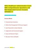 WGU Healthcare Administration Exam With Comprehensive Questions and Well Elaborated Correct Answers GRADED A&plus;&period;