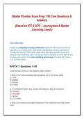 Master Plumber Exam Prep&colon; 150 Core Questions & &NewLine;Answers &NewLine;&lpar;Based on IPC & UPC &ndash; Journeyman & Master Licensing Levels&rpar; 