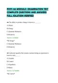 PHYS 165 MODULE 1 EXAMINATION TEST&NewLine;COMPLETE QUESTIONS AND ANSWERS&NewLine;FULL SOLUTION VERIFIED