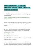 PHYS 165 MODULE 6 ACTUAL TEST&NewLine;QUESTIONS AND SOLUTIONS GRADED A&plus;&NewLine;PREMIUM RESOURCE