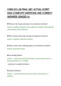 CHEM 123 LAB FINAL UBC ACTUAL SCRIPT&NewLine;2026 COMPLETE QUESTIONS AND CORRECT&NewLine;ANSWERS GRADED A&plus;