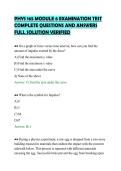 PHYS 165 MODULE 6 EXAMINATION TEST&NewLine;COMPLETE QUESTIONS AND ANSWERS&NewLine;FULL SOLUTION VERIFIED