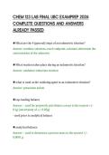 CHEM 123 LAB FINAL UBC EXAMPREP 2026&NewLine;COMPLETE QUESTIONS AND ANSWERS&NewLine;ALREADY PASSED&NewLine;