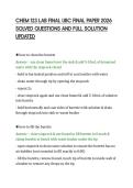 CHEM 123 LAB FINAL UBC FINAL PAPER 2026&NewLine;SOLVED QUESTIONS AND FULL SOLUTION&NewLine;UPDATED&NewLine;