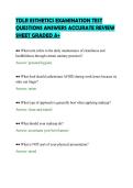 TDLR ESTHETICS EXAMINATION TEST&NewLine;QUESTIONS ANSWERS ACCURATE REVIEW&NewLine;SHEET GRADED A&plus;