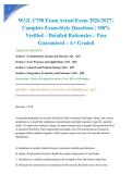 WGU C790 Exam Actual Exam 2026&sol;2027 &vert; Complete Exam-Style Questions &vert; 100&percnt; Verified &ndash; Detailed Rationales &ndash; Pass Guaranteed &ndash; A&plus; Graded&NewLine;&NewLine;