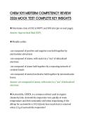 CHEM 1011 MIDTERM COMPETENCY REVIEW&NewLine;2026 MOCK TEST COMPLETE KEY INSIGHTS&NewLine;