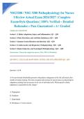 NSG3280 &sol; NSG 3280 Pathophysiology for Nurses I Review Actual Exam 2026&sol;2027 &vert; Complete Exam-Style Questions &vert; 100&percnt; Verified &ndash; Detailed Rationales &ndash; Pass Guaranteed &ndash; A&plus; Graded&NewLine;&NewLine;