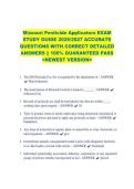 Missouri Pesticide Applicators EXAM &NewLine;STUDY GUIDE 2026&sol;2027 ACCURATE &NewLine;QUESTIONS WITH CORRECT DETAILED &NewLine;ANSWERS &vert;&vert; 100&percnt; GUARANTEED PASS &NewLine;<NEWEST VERSION> &NewLine;
