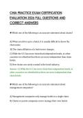 CHIA PRACTICE EXAM CERTIFICATION&NewLine;EVALUATION 2026 FULL QUESTIONS AND&NewLine;CORRECT ANSWERS&NewLine;