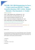 NSG3280 &sol; NSG 3280 Pathophysiology for Nurses I Guide Actual Exam 2026&sol;2027 &vert; Complete Exam-Style Questions &vert; 100&percnt; Verified &ndash; Detailed Rationales &ndash; Pass Guaranteed &ndash; A&plus; Graded&NewLine;&NewLine;