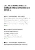 CHIA PRACTICE EXAM SCRIPT 2026&NewLine;COMPLETE QUESTIONS AND SOLUTIONS&NewLine;GRADED A&plus;