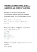 CHIA PRACTICE FINAL PAPER 2026 FULL&NewLine;QUESTIONS AND CORRECT ANSWERS&NewLine;