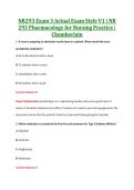 NR293 Exam 3 Actual Exam Style V1 &vert; NR &NewLine;293 Pharmacology for Nursing Practice &vert; &NewLine;Chamberlain