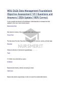 WGU D426 Data Management Foundations &NewLine;Objective Assessment &vert; V2 &vert; Questions and &NewLine;Answers &vert; 2026 Update &vert; 100&percnt; Correct