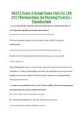 NR293 Exam 3 V1&comma; V2 & V3 &vert; NR 293 Pharmacology for Nursing Practice &vert; Chamberlain &vert; Complete Exam Bundle with Detailed Verified Answers