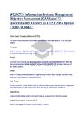 WGU C724 Information Systems Management &NewLine;Objective Assessment &vert; OA V1 and V2 &vert; &NewLine;Questions and Answers &vert; LATEST 2026 Update &NewLine;&vert; 100&percnt; CORRECT