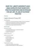 NURS 753 &ndash; LIBERTY UNIVERSITY &lpar;2025-2026&rpar; COMPLETE STUDY GUIDE WITH PRACTICE QUESTIONS AND RATIONALES FOR CBT&comma; DBT&comma; MI&comma; AND IPT IN PMHNP PRACTICE