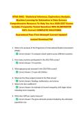 DTSA 5002 - Statistical Inference&comma; Exploratory Analysis&comma; &NewLine;Machine Learning for Estimation in Data Science &NewLine;Comprehensive Resource To Help You Ace 2026-2027 Exams &NewLine;Includes Frequently Tested Questions With ELABORATED &NewLine;100&percnt; Correct COMPLETE SOLUTIONS &NewLine;