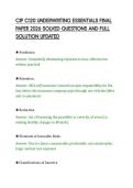 CIP C120 UNDERWRITING ESSENTIALS FINAL&NewLine;PAPER 2026 SOLVED QUESTIONS AND FULL&NewLine;SOLUTION UPDATED&NewLine;